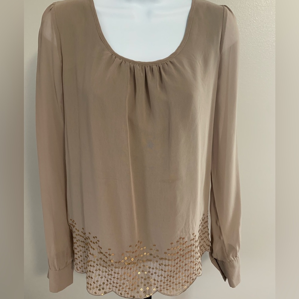 Blu Pepper Gold Accent Blouse